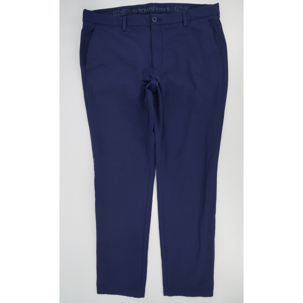 Vineyard Vines Performance Pants Mens‎ 38x32 Navy Blue Stretch Golf Chino